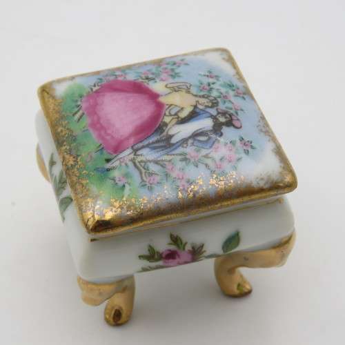 Vintage miniature porcelain trinket bowl