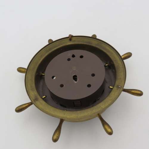 Vintage Stockburger ship steering wheel brass barometer