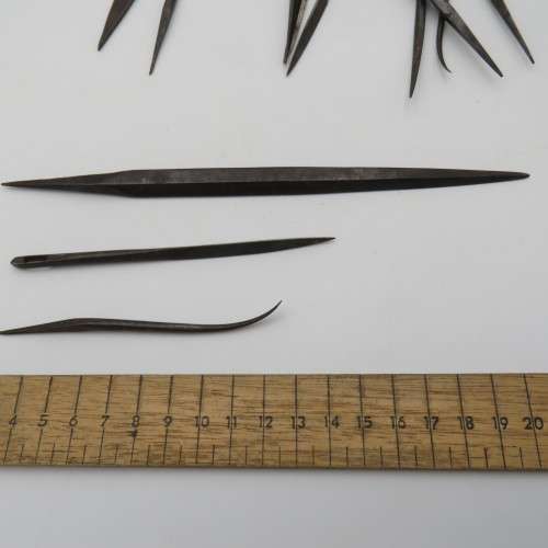 Lot of 15 vintage tools - leather work