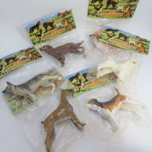 Vintage set of collectable plastic dogs