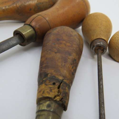 Lot of 5 leather work tools