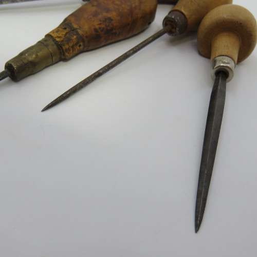 Lot of 5 leather work tools