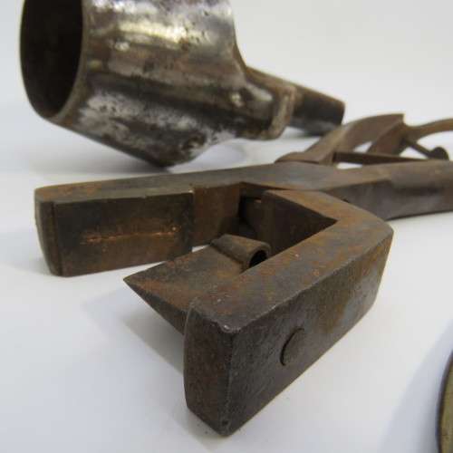 Lot of 7 vintage leather work tools