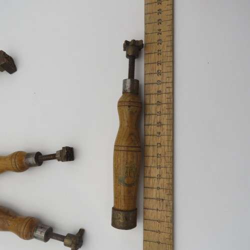 Lot of 4 Marples leather working stamp tools