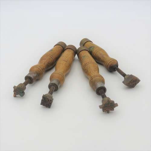 Lot of 4 Marples leather working stamp tools