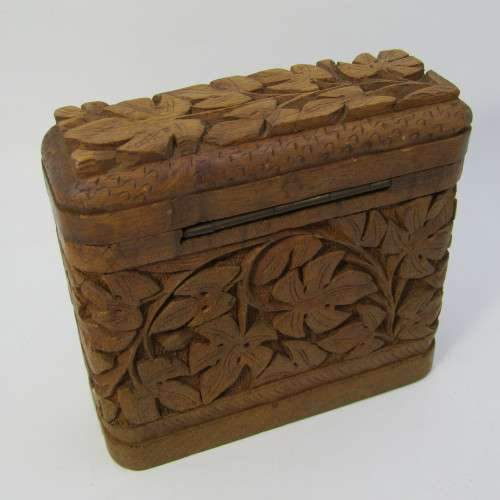 Vintage wooden hand carved cigarette holder