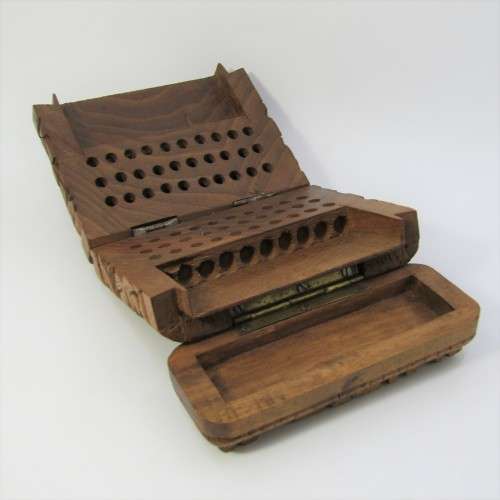 Vintage wooden hand carved cigarette holder