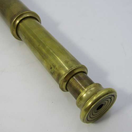 Antique brass and leather telescope