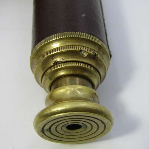 Antique brass and leather telescope