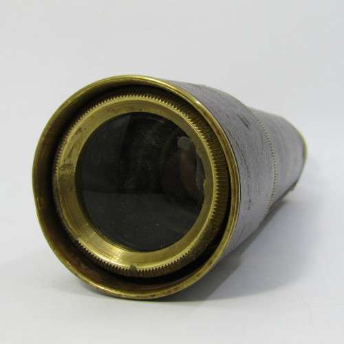 Antique brass and leather telescope