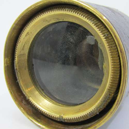 Antique brass and leather telescope