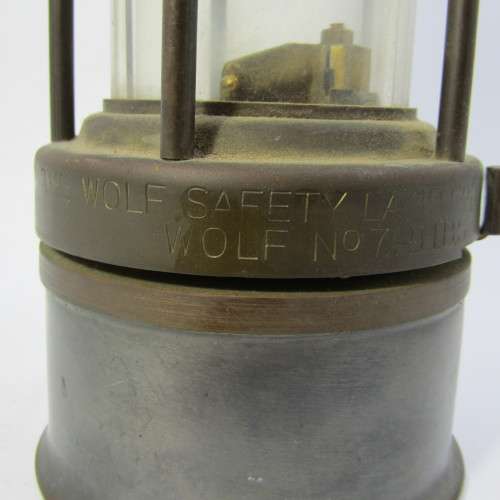 Vintage Wolf safety lamp - mining lamp