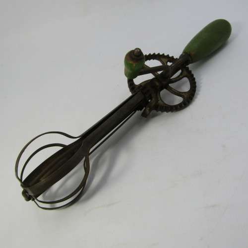 Vintage mixer with wooden green handle made in Germany