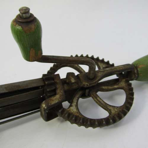 Vintage mixer with wooden green handle made in Germany