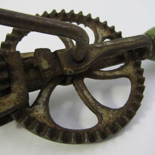 Vintage mixer with wooden green handle made in Germany