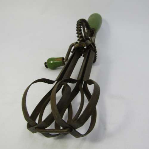 Vintage mixer with wooden green handle made in Germany