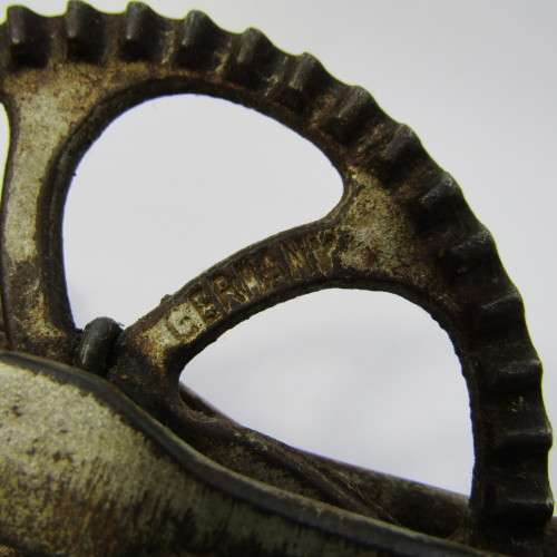 Vintage mixer with wooden green handle made in Germany