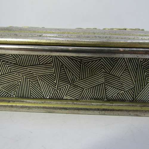 Vintage metal rose pattern jewellery box