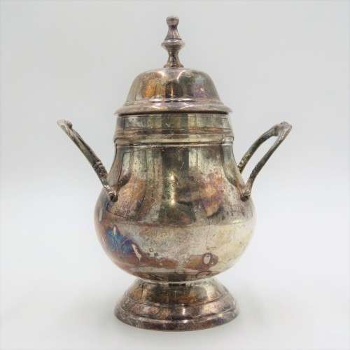 Vintage silver plated jam jar