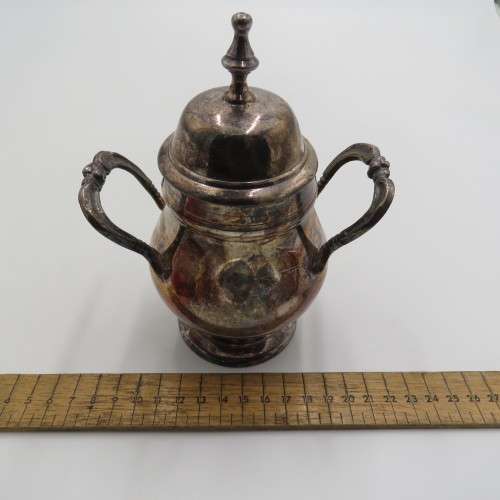 Vintage silver plated jam jar