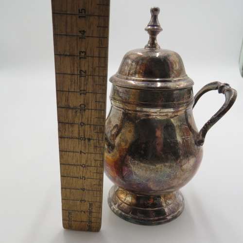 Vintage silver plated jam jar