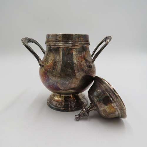 Vintage silver plated jam jar