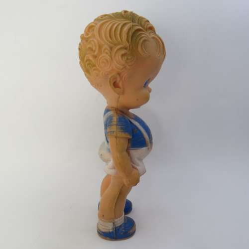 Vintage PML Rompy rubber toy doll - ear damaged