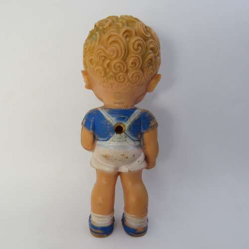 Vintage PML Rompy rubber toy doll - ear damaged