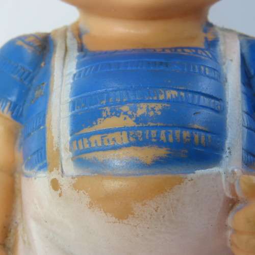 Vintage PML Rompy rubber toy doll - ear damaged
