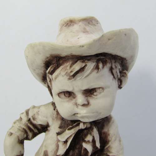 Vintage Resin Cowboy sculpture - 21cm