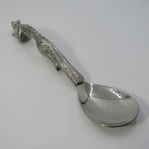Pair of Diana Carmichael Cheetah salad servers