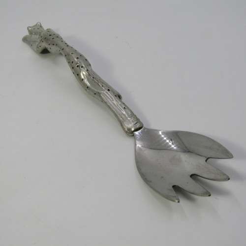 Pair of Diana Carmichael Cheetah salad servers