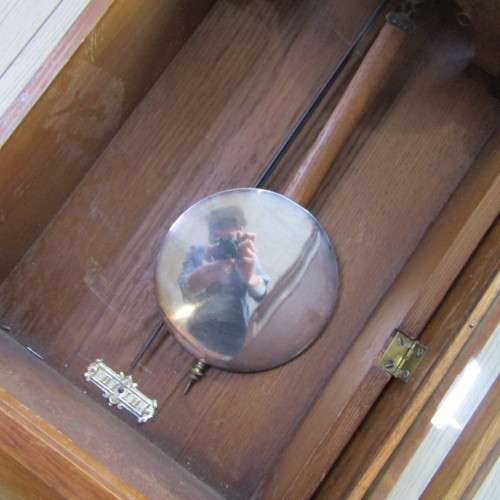 Vintage Oak wooden wall clock - 67 x 30 x 19cm