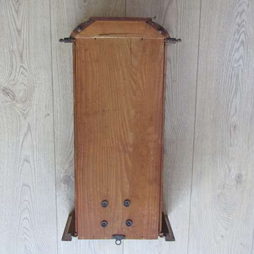 Vintage Oak wooden wall clock - 67 x 30 x 19cm