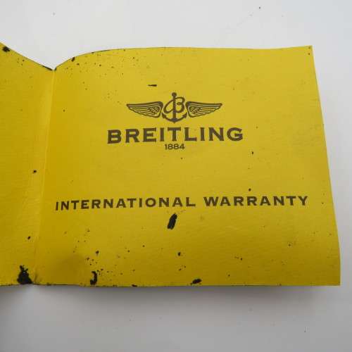 Original Breitling watch case in box with booklet - inner material damage