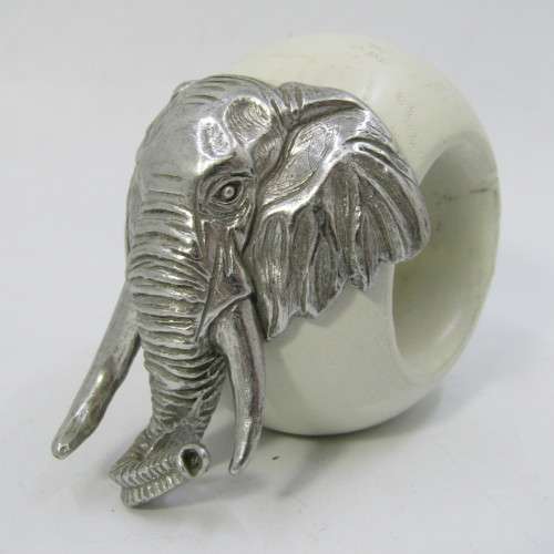 Hot Metal African Elephant napkin ring by Helen Richards