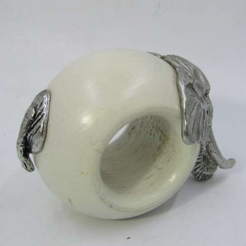 Hot Metal African Elephant napkin ring by Helen Richards
