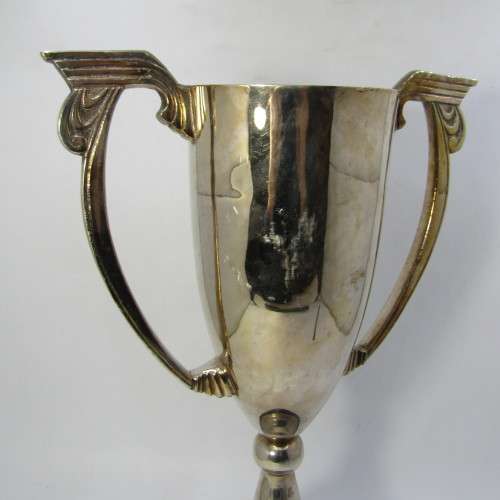 Large vintage silver plated trophy - size 34cm