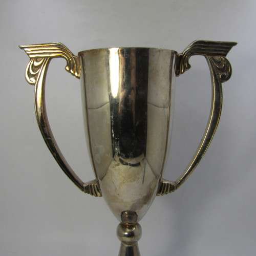 Large vintage silver plated trophy - size 34cm