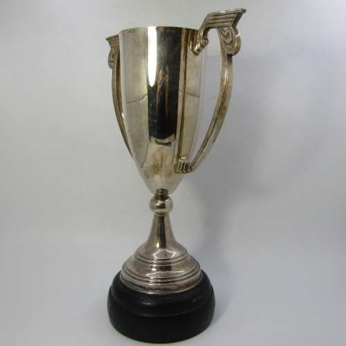 Large vintage silver plated trophy - size 34cm