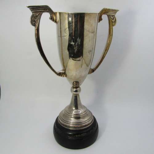 Large vintage silver plated trophy - size 34cm
