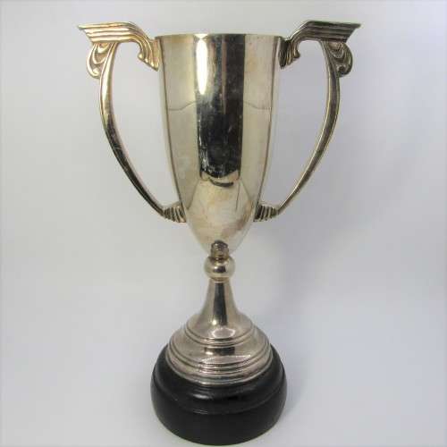 Large vintage silver plated trophy - size 34cm