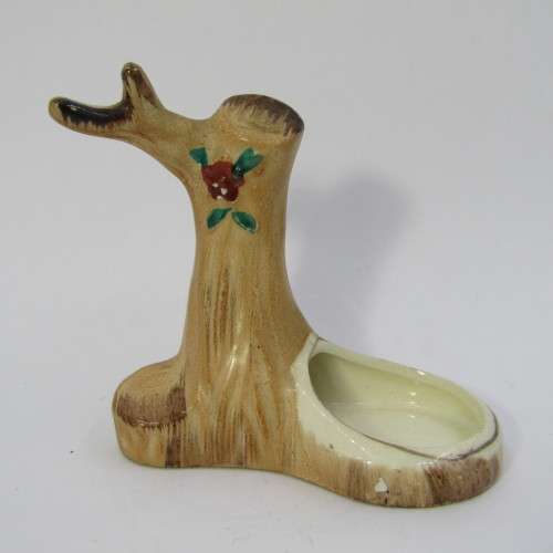 Pair of vintage Monkeys salt and pepper shakers on tree stand