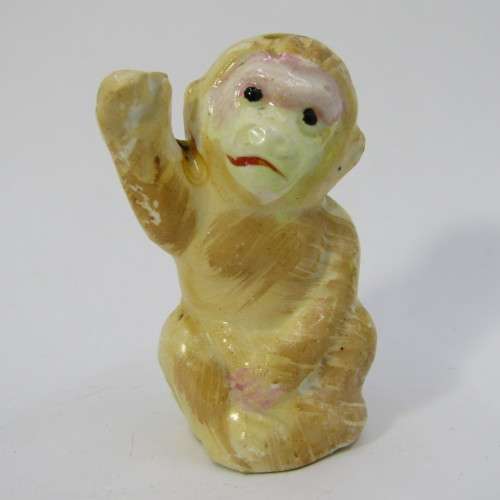 Pair of vintage Monkeys salt and pepper shakers on tree stand