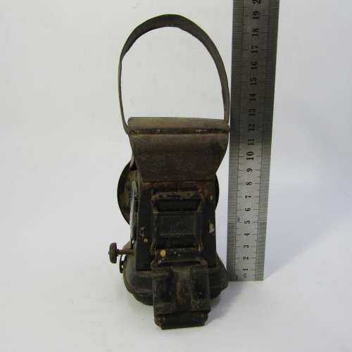 Antique Miller bicycle oil lamp lantern with burner