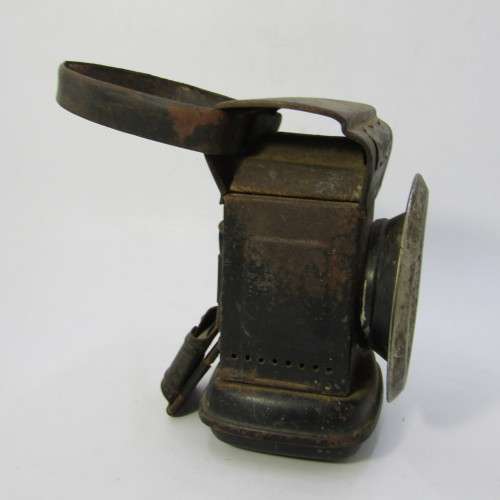 Antique Miller bicycle oil lamp lantern with burner