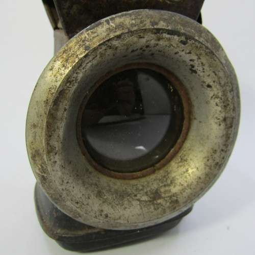Antique Miller bicycle oil lamp lantern with burner