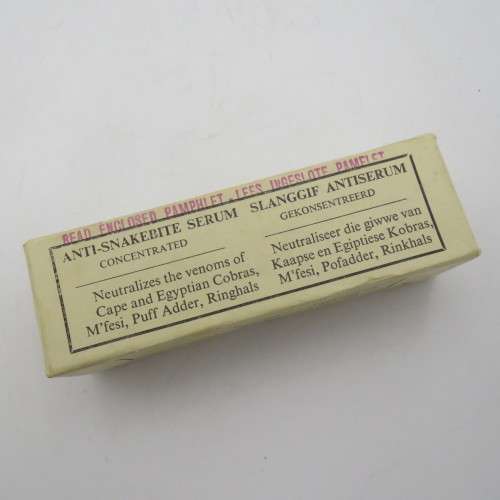 Vintage S.A.I.M.R. 1970`s Snake- Bite Outfit tin with anti-venom contents