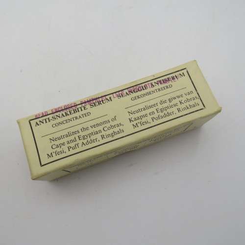 Vintage S.A.I.M.R. 1970`s Snake- Bite Outfit tin with anti-venom contents
