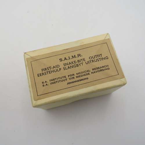 Vintage S.A.I.M.R. 1970`s Snake- Bite Outfit tin with anti-venom contents